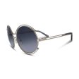 Chloe Gold Round Blue Lens Sunglasses CE122S 744 (Ex Display) For Discount