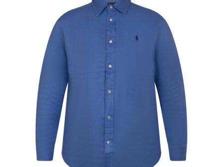 Ralph Lauren Polo Women s Classic Fit Linen Shirt Blue Online now