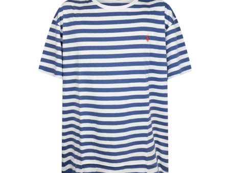 Ralph Lauren Classic Fit Blue & White Striped Cotton T-Shirt Supply