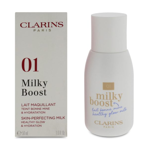 Clarins Milky Boost Foundation 01 Milk Cream 50ml (Blemished Box) Online now