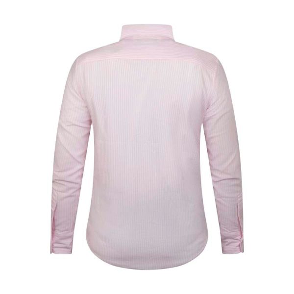 Ralph Lauren Polo Knit Striped Oxford Shirt Pink Women s For Sale