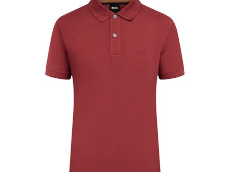 Hugo Boss Pallas Polo Shirt Regular Fit Dark Red Men s Fashion