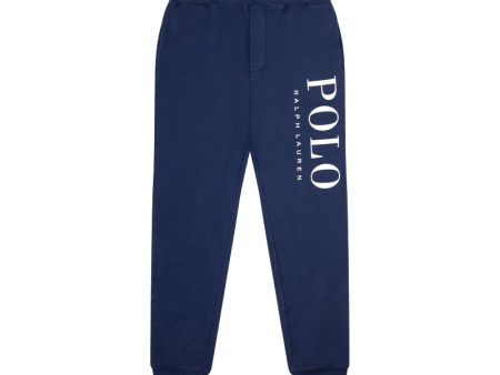 Ralph Lauren Polo Logo Spa Terry Boys Joggers Navy Online Sale