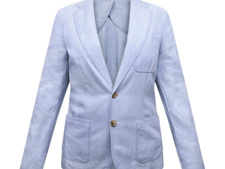 Ralph Lauren Polo Chambray Blazer Light Blue Women s For Sale