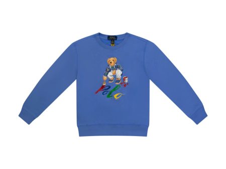 Ralph Lauren Polo Bear Fleece Jumper Blue Boys Fashion