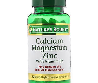 Nature s Bounty  Calcium Magnesium Zinc with Vitamin D3  100 Coated Caplets Hot on Sale