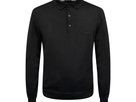 Hugo Boss Bono-L Knitted Polo Shirt - Black  Men s Supply