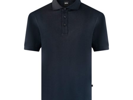 Hugo Boss Mercerised Polo Shirt Press 53 Dark Blue Men s For Sale