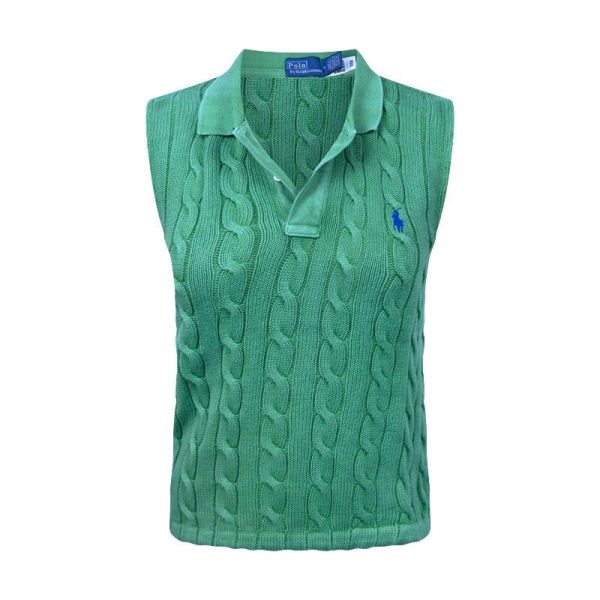 Ralph Lauren Polo Cable Knit Tank Top Green Women s Online Sale