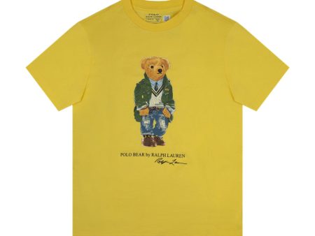 Ralph Lauren Polo Bear Cotton Boys T-Shirt Yellow Online