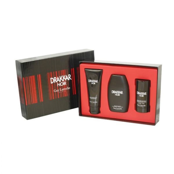 Guy Laroche Drakkar Noir 100ml EDT Gift Set + 150ml Deo Spray + 50ml Hair & Body Wash For Sale