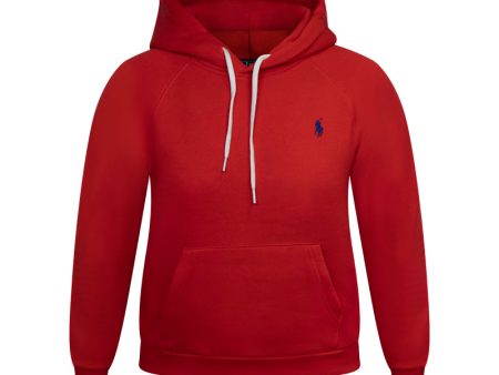 Ralph Lauren Shrunken Fit Fleece Hoodie Red Women s Online