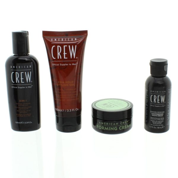 American Crew Shampoo Shaving Cream Face Cream Hair Gel Set (Blemished Box) For Sale