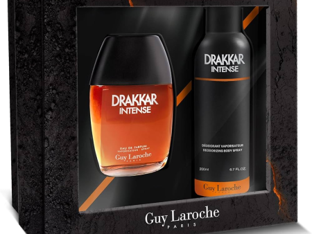 Guy Laroche Drakkar Intense 100ml EDP Gift Set + 200ml Deo Spray Coffret Supply