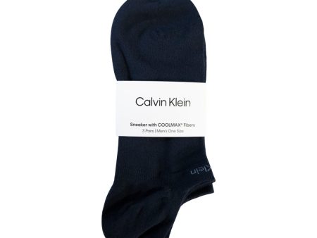 Calvin Klein Sneaker Ankle Socks Coolmax Navy Blue - One Size - 3 Pack Men s Online Hot Sale