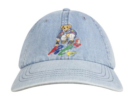 Ralph Lauren Polo Bear Denim Ball Cap Blue One Size Sale