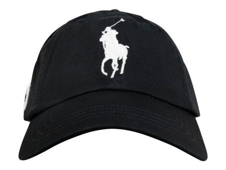 Ralph Lauren Polo Big Pony Cotton Chino Cap - Black Discount