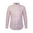 Ralph Lauren Polo Knit Striped Oxford Shirt Pink Women s For Sale