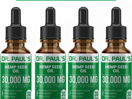 Hemp Oil Extract For Pain Relief, Stress , Anxiety, Sleep - 4 PACK 30,000 mg Online Sale