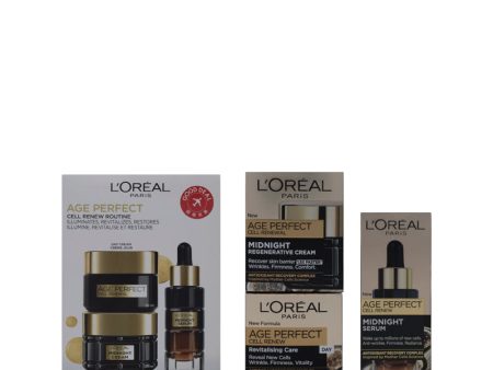 L Oreal Age Perfect Cell Renew Creams 50ml x 2 Serum 30ml Set (Blemished Box) Fashion