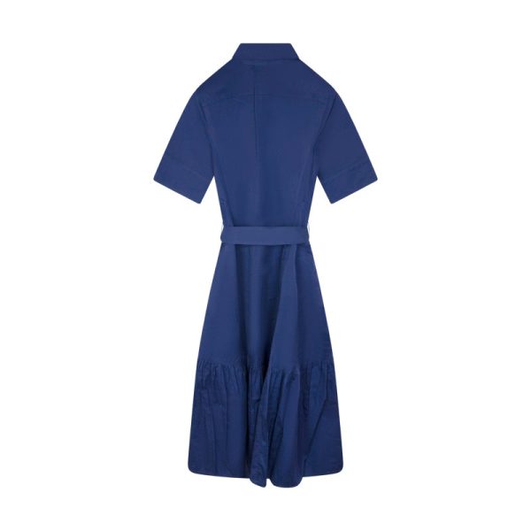 Ralph Lauren Women s Tiered Cotton Shirt Dress Blue Online now