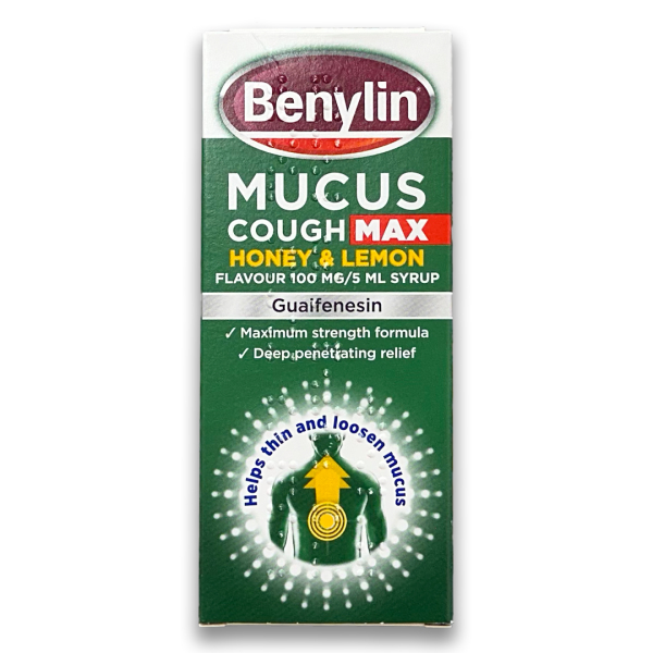 Benylin Mucus Cough MAX 100mg 5ml Syrup - Honey and Lemon on Sale