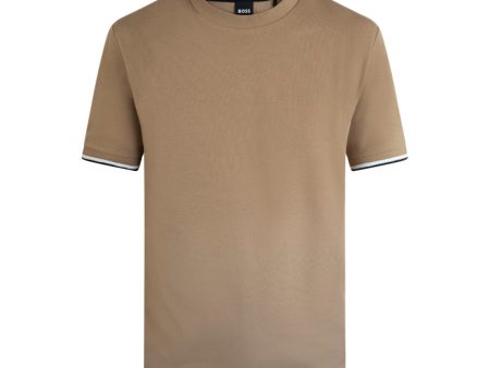 Hugo Boss T-Shirt Thompson 04 Dark Beige Men s For Sale