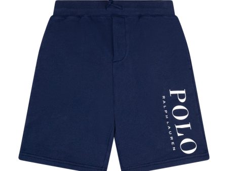 Ralph Lauren Polo Logo Spa Terry Boys Shorts Navy For Sale