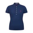 Ralph Lauren Polo Women s Mesh Polo Shirt Navy Blue For Discount