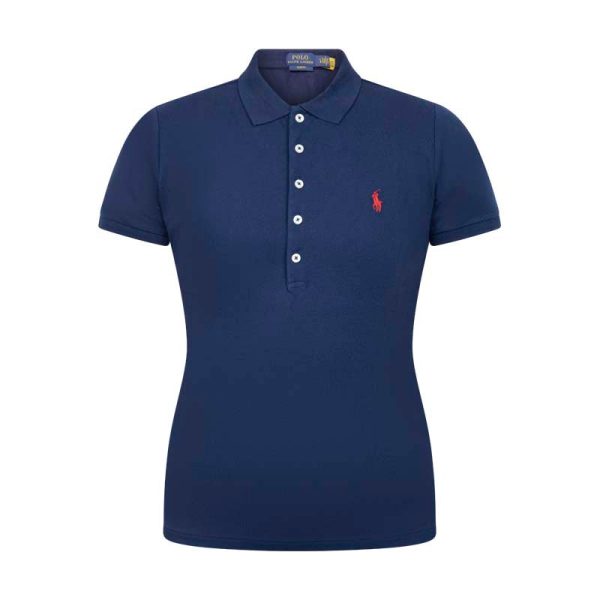 Ralph Lauren Polo Women s Mesh Polo Shirt Navy Blue For Discount