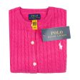 Ralph Lauren Polo Mini Cable Cotton Cardigan Pink Girls Fashion