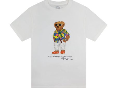 Ralph Lauren Polo Bear Cotton Boys T-Shirt White For Sale