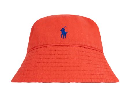 Ralph Lauren Polo Linen Bucket Hat Red Online Sale