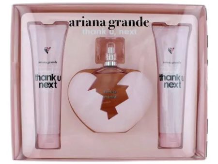 Ariana Grande Thank U Next 100ml EDP Gift Set + 100ml Shower Gel + 100ml Body Souffle Hot on Sale