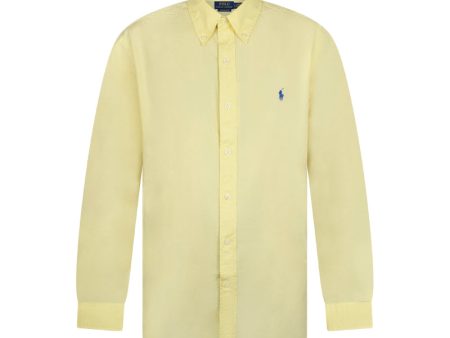 Ralph Lauren Polo Custom Fit Feather Weight Oxford Shirt Banana Peel Online