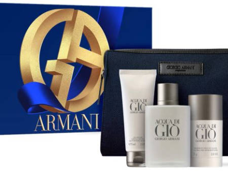 Armani Acqua di Giò for Men 100ml EDT + 75ml Shower Gel + 75ml Deodorant + Pouch Cheap