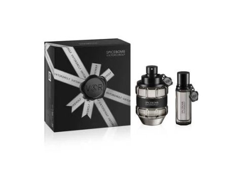 Viktor & Rolf Spicebomb 90ml EDT Spray Gift Set + 20ml Mini For Sale