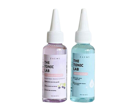 THE TONIC LAB BY ZAEM S Hydra Scalp Refresher Blue (50ml)  Hair Growth Accelerator Purple (50ml)  Hair Tonic Duo Fashion